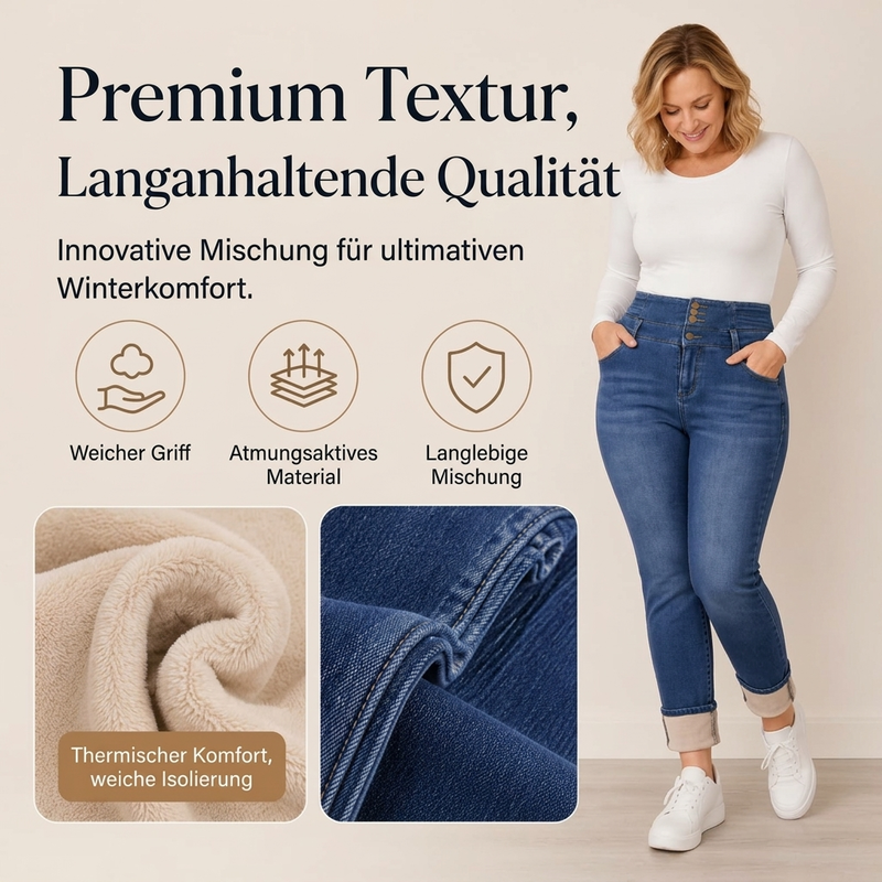 ⏰ Countdown läuft – 50% nur noch 3 Tage! Hochtaillierte Skinny-Jeans für Damen mit warmem Innenfutter