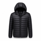 Leichte, gesteppte Herren-Baumwolljacke mit Kapuze, kurz geschnitten, casual, für den Winter, in großen Größen