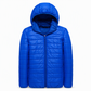 Leichte, gesteppte Herren-Baumwolljacke mit Kapuze, kurz geschnitten, casual, für den Winter, in großen Größen