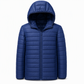 Leichte, gesteppte Herren-Baumwolljacke mit Kapuze, kurz geschnitten, casual, für den Winter, in großen Größen