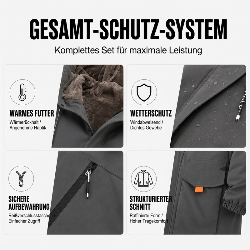 📢🎉50%Rabatt!!!🛍️✨ Herren Winterparka mit Kapuze & Plüschfutter – Kuschelig, warm & immer passend
