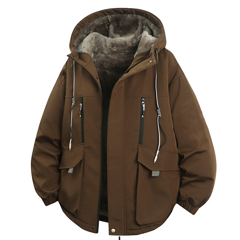 📢🎉50%Rabatt!!!🛍️✨ Herren Winterparka mit Kapuze & Plüschfutter – Kuschelig, warm & immer passend