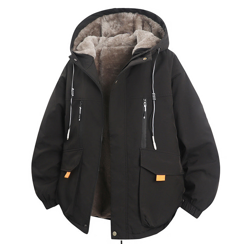 📢🎉50%Rabatt!!!🛍️✨ Herren Winterparka mit Kapuze & Plüschfutter – Kuschelig, warm & immer passend