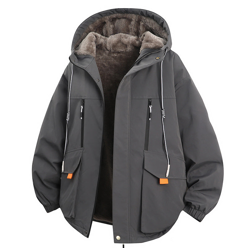 📢🎉50%Rabatt!!!🛍️✨ Herren Winterparka mit Kapuze & Plüschfutter – Kuschelig, warm & immer passend