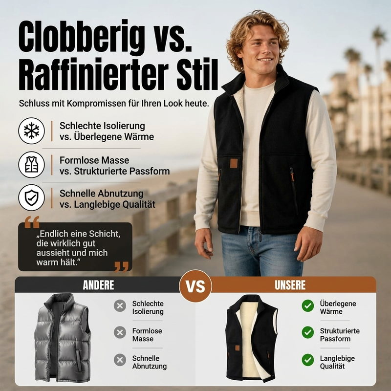 ❄️ Unisex Winter Weste mit Plüschfutter – Kuschelig, warm & immer passend