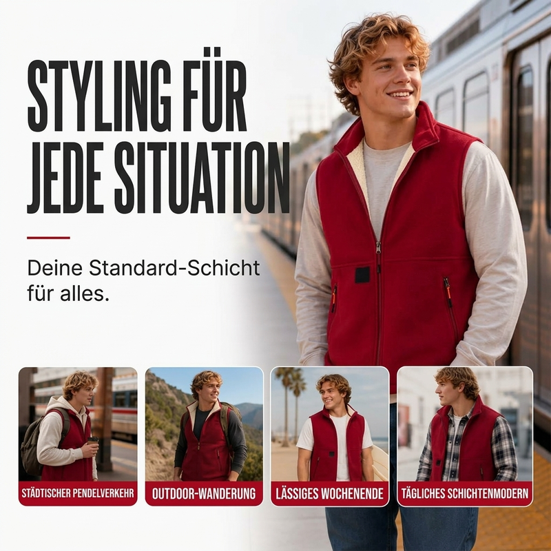 ❄️ Unisex Winter Weste mit Plüschfutter – Kuschelig, warm & immer passend