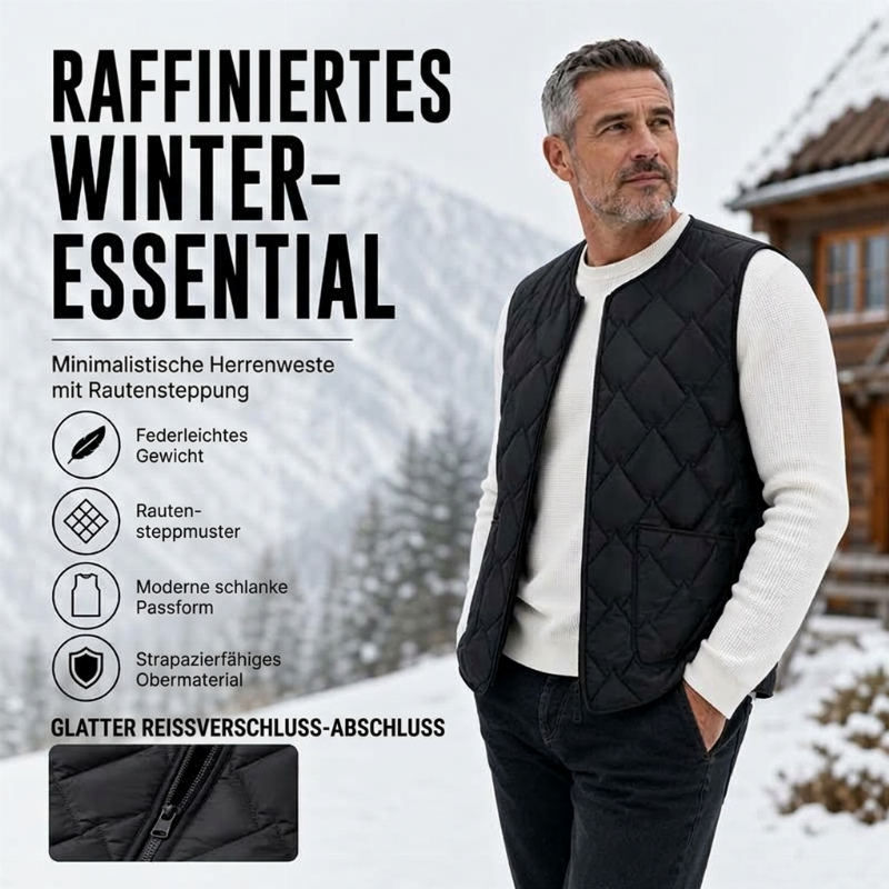 📢🎉50%Rabatt!!!🛍️✨Wärmebeständige Steppweste für Herren im Winter