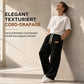 Herren Freizeit-Cordhose mit weitem Bein, elastischem Kordelbund, entspannter Passform