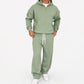 📢📢50%Rabatt!!!🎉✨Lässiges Halb-Zip Kapuzen-Sweatshirt & weit geschnittene Hose für Herren