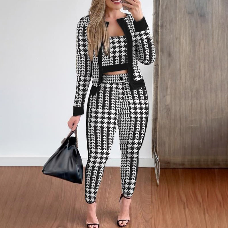 📢🎉50%Rabatt!!!🛍️✨3-teiliges Damen-Set aus Cardigan, Bandeau-Top und Hose