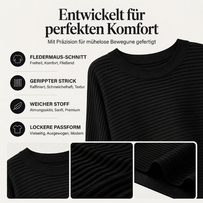 🎉💖Herbstneuheit🔥🍂Über 3800 Mal verkauft🛒Damen Übergröße Gerippter Strickpullover