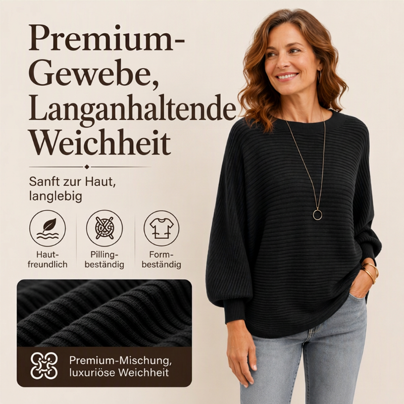 🎉💖Herbstneuheit🔥🍂Über 3800 Mal verkauft🛒Damen Übergröße Gerippter Strickpullover