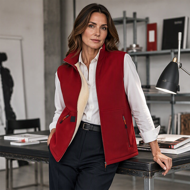 Damen Winter Thermo Weste mit Stehkragen
