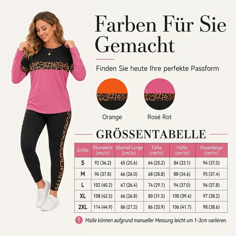 📢🎉50%Rabatt!!!🛍️✨2-teiliges Damen-Set mit Leopardenmuster – lässig & bequem 🐆