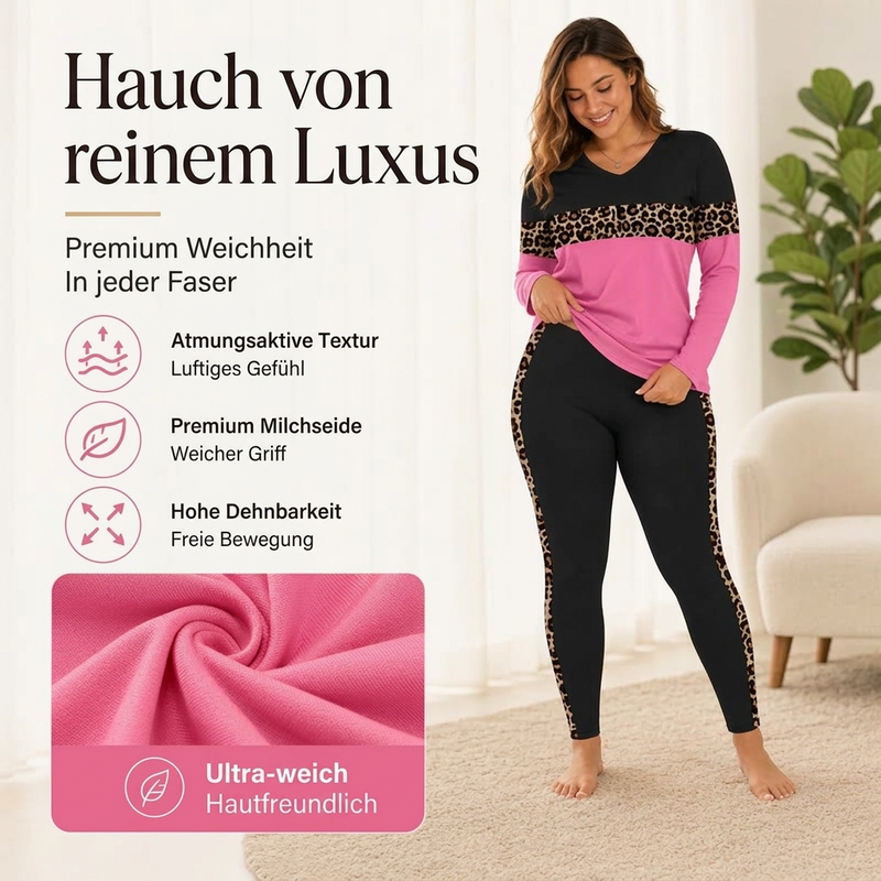 📢🎉50%Rabatt!!!🛍️✨2-teiliges Damen-Set mit Leopardenmuster – lässig & bequem 🐆