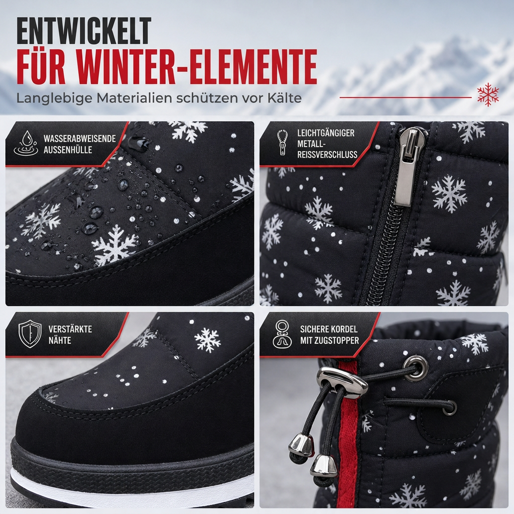 📦 Täglich 500+ Pakete versendet – der Wahnsinn! Damen Winter Hochstiefel Wasserdicht Rutschfest Outdoor Schnee-Stiefel mit Dick Plüschfutter und Dicke Sohle