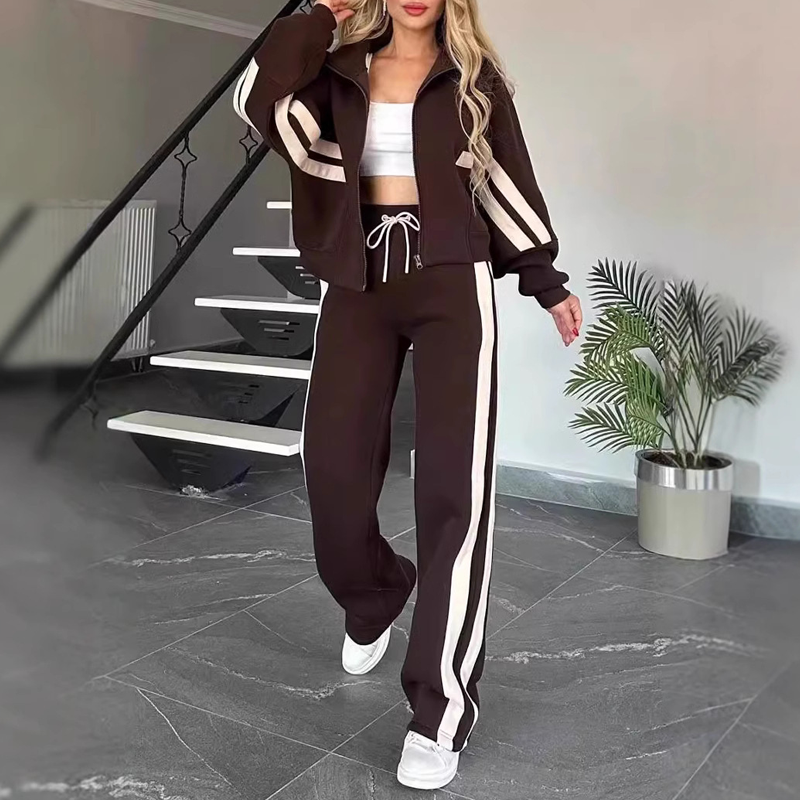 Sportliches 2-Teile-Streifen-Set für Damen
