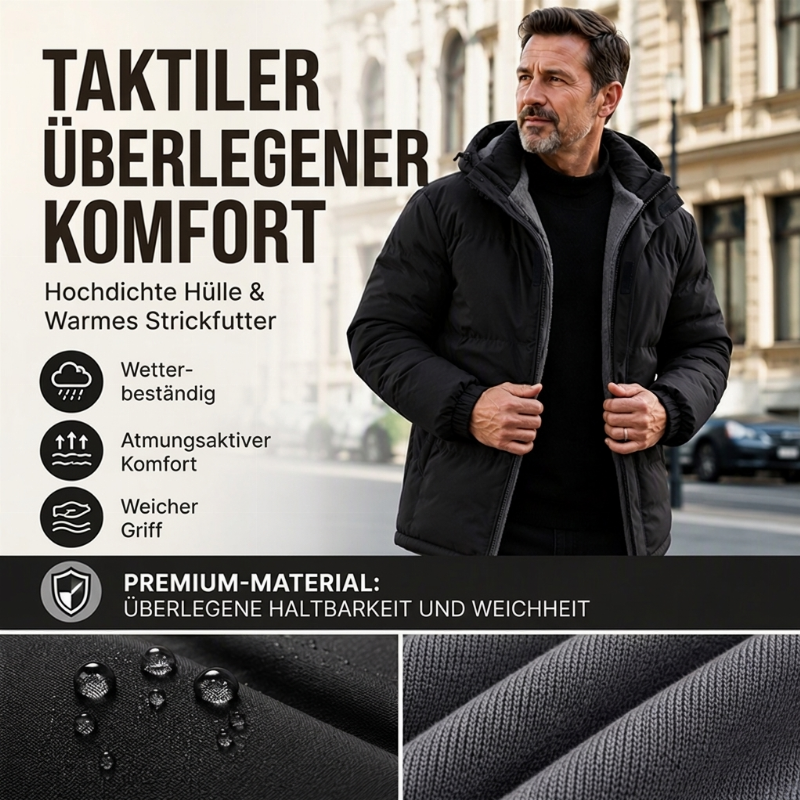 🔥 50% RABATT 🧥 Beheizbare, winddichte Herren-Winterjacke mit Kapuze