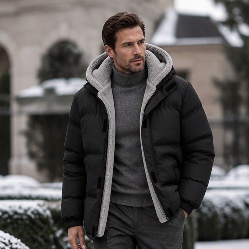 🔥 50% RABATT 🧥 Beheizbare, winddichte Herren-Winterjacke mit Kapuze