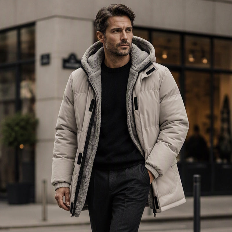 🔥 50% RABATT 🧥 Beheizbare, winddichte Herren-Winterjacke mit Kapuze