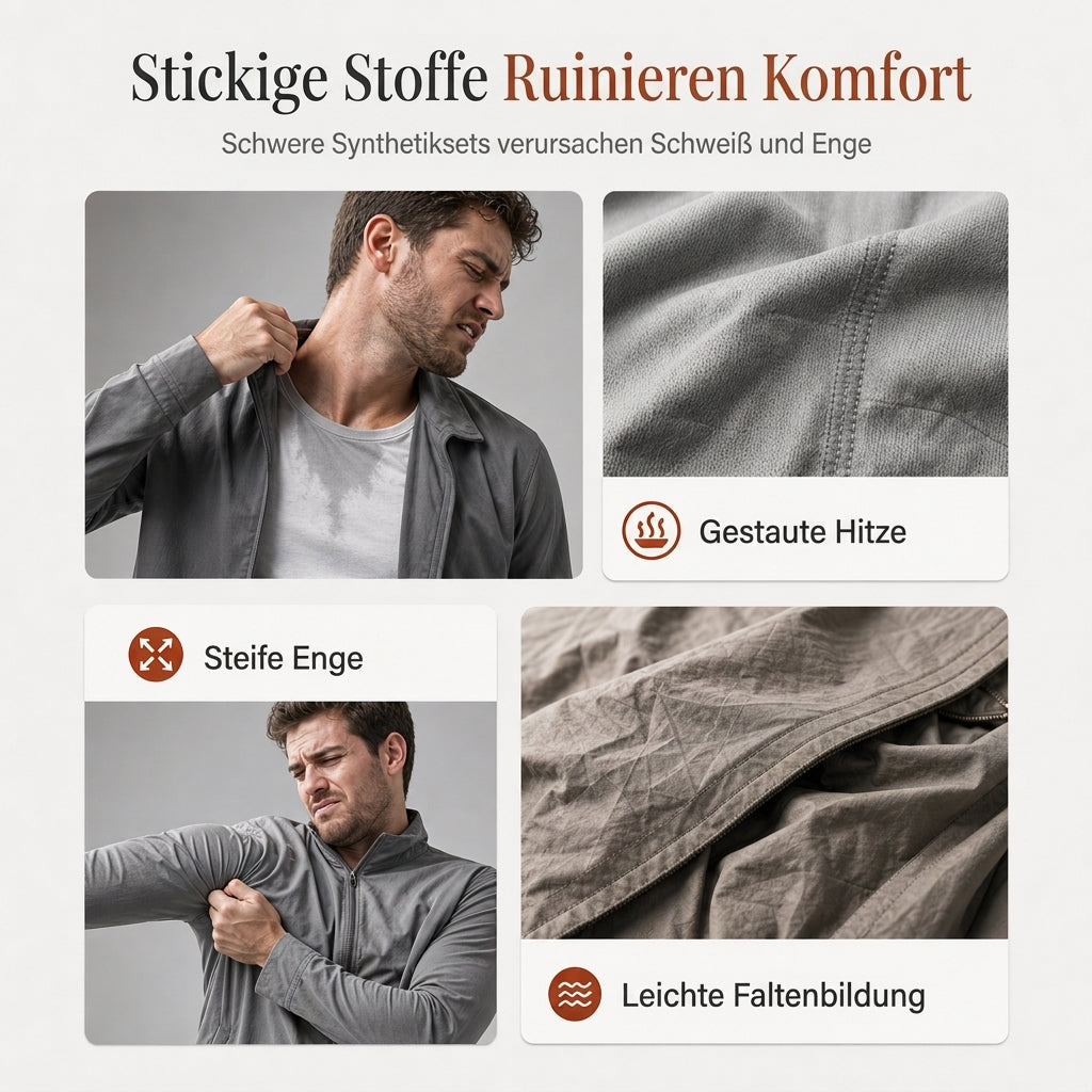 📢🎉50%Rabatt!!!🛍️✨Zweiteiliges Set aus legerer Waffelstrickjacke und passender Hose für Herren