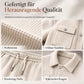 📢🎉50%Rabatt!!!🛍️✨Zweiteiliges Set aus legerer Waffelstrickjacke und passender Hose für Herren