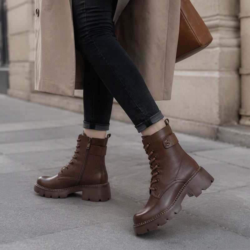 🔥 Lass es dir nicht entgehen, wenn du gerade vorbeikommst – es trifft genau deinen Geschmack.🎉🥾 Damen Retro Plateau Martens-Stil Stiefel
