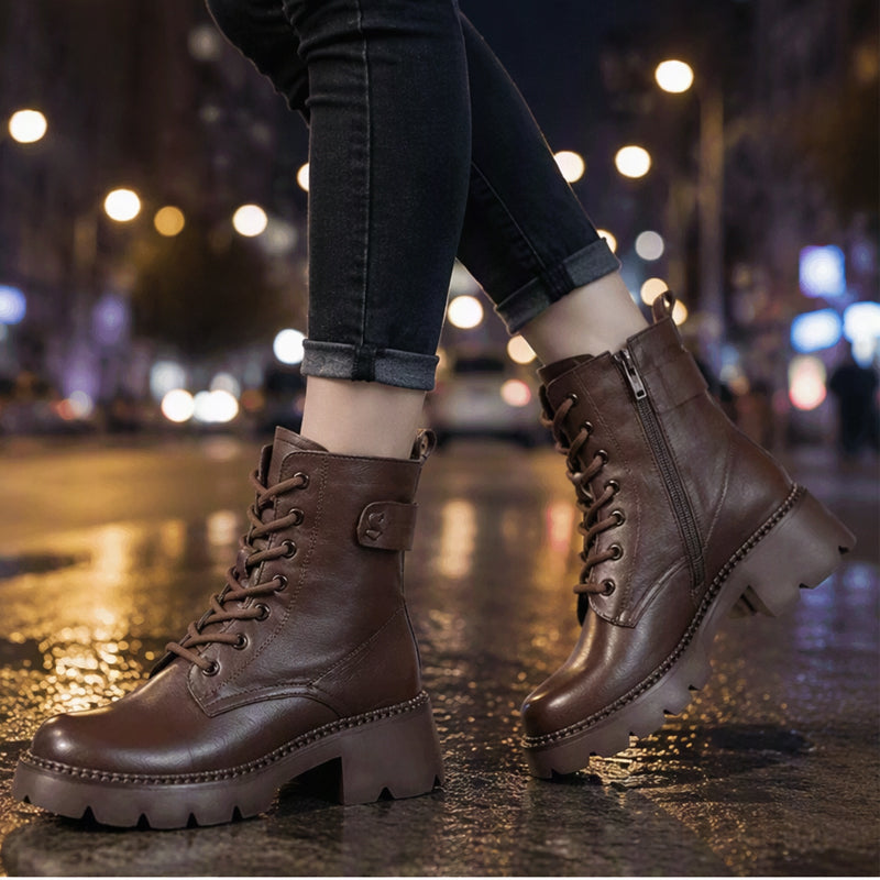 🔥 Lass es dir nicht entgehen, wenn du gerade vorbeikommst – es trifft genau deinen Geschmack.🎉🥾 Damen Retro Plateau Martens-Stil Stiefel