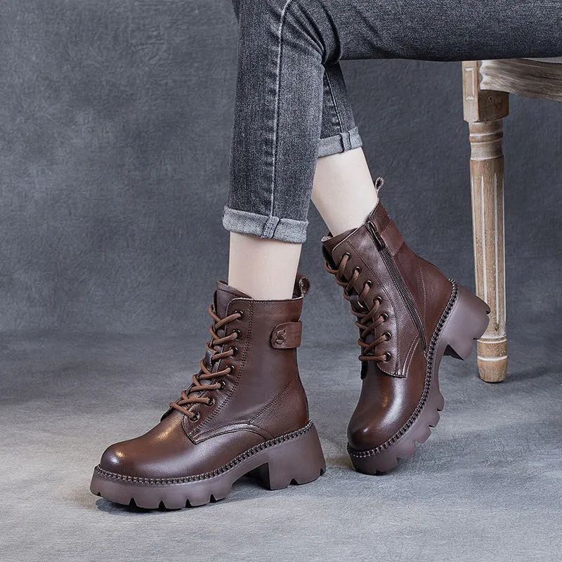 🔥 Lass es dir nicht entgehen, wenn du gerade vorbeikommst – es trifft genau deinen Geschmack.🎉🥾 Damen Retro Plateau Martens-Stil Stiefel