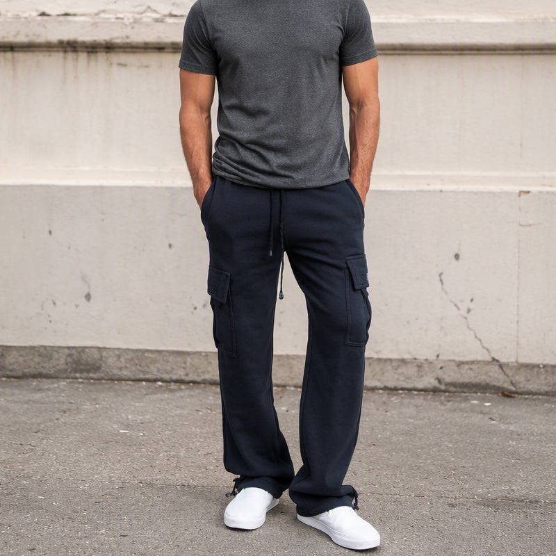 Herren-Freizeit-Cargohose mit Kordelzug