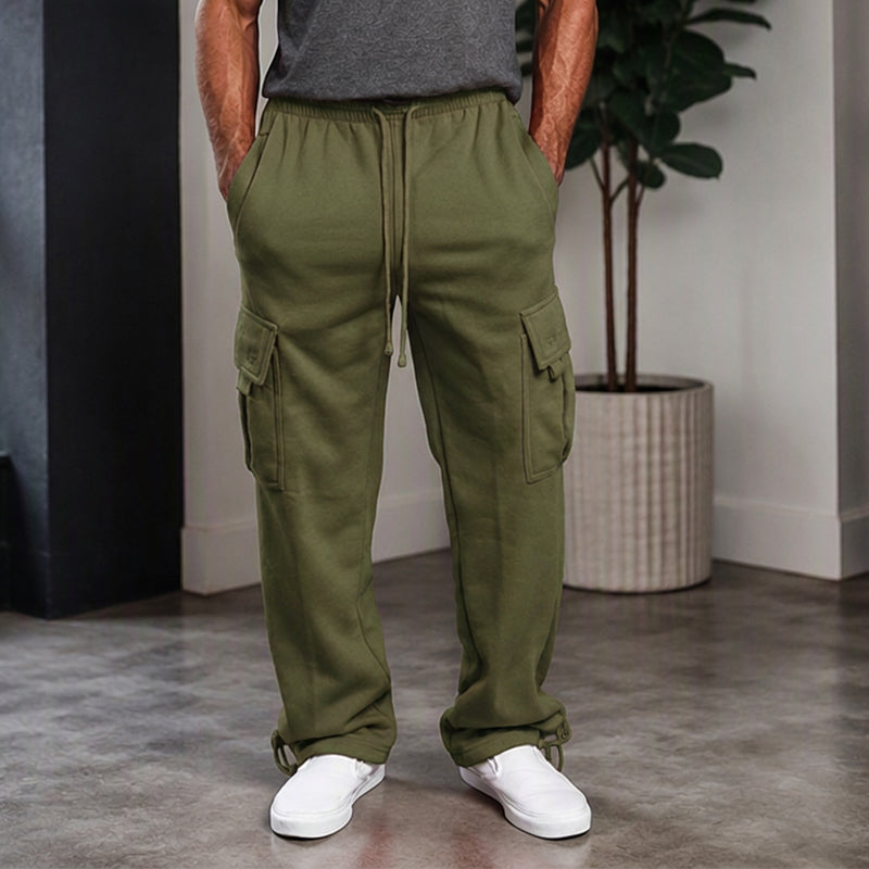 Herren-Freizeit-Cargohose mit Kordelzug
