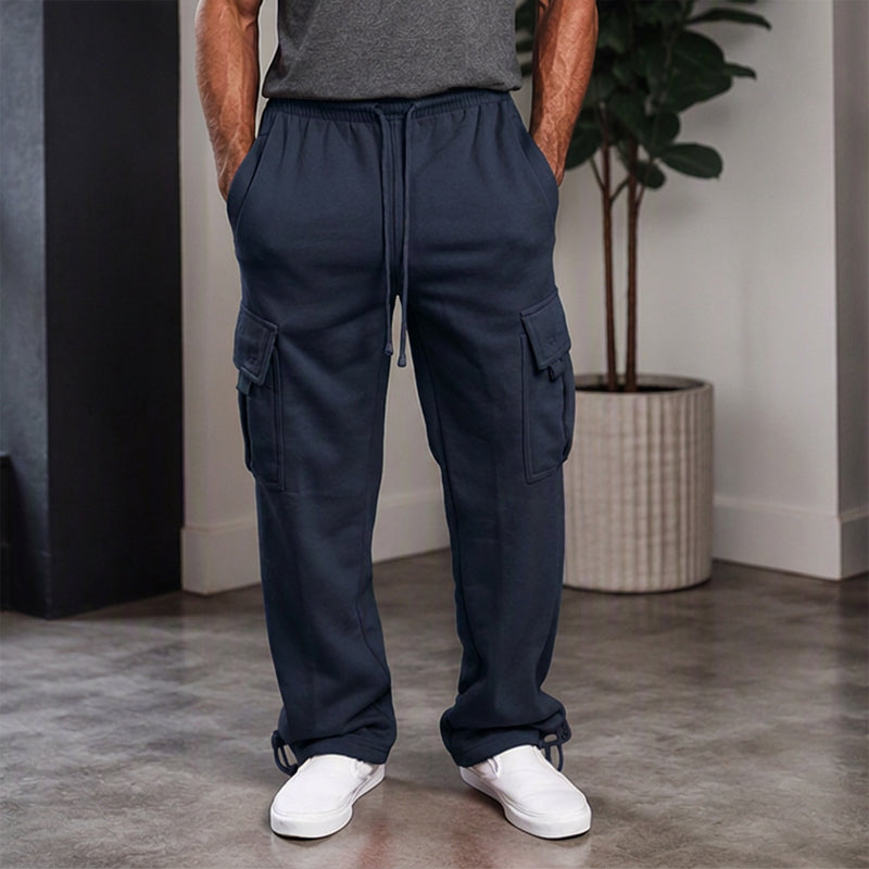 Herren-Freizeit-Cargohose mit Kordelzug