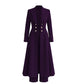 Elegantes herbstliches 2-Teiler-Outfit für Damen mit Retro-Langmantel und schlichter Hose