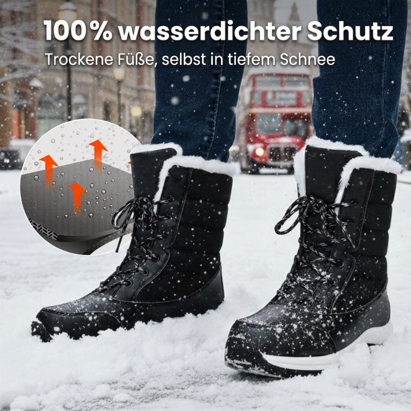 🔥 50% RABATT ❄️ Wasserdichte, plüschgefütterte Schnee-Stiefeletten für Damen – wadenhoch