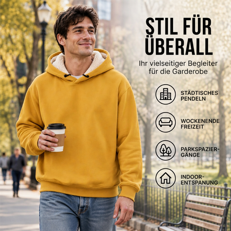 ⏰Letzte Chance! Jetzt zugreifen!⏰ Verdicktes Sherpa-Fleece-Kapuzenpullover für Herren