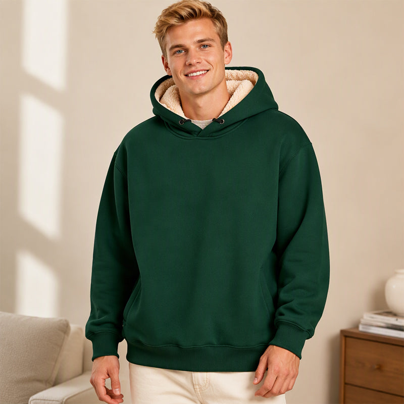 ⏰Letzte Chance! Jetzt zugreifen!⏰ Verdicktes Sherpa-Fleece-Kapuzenpullover für Herren