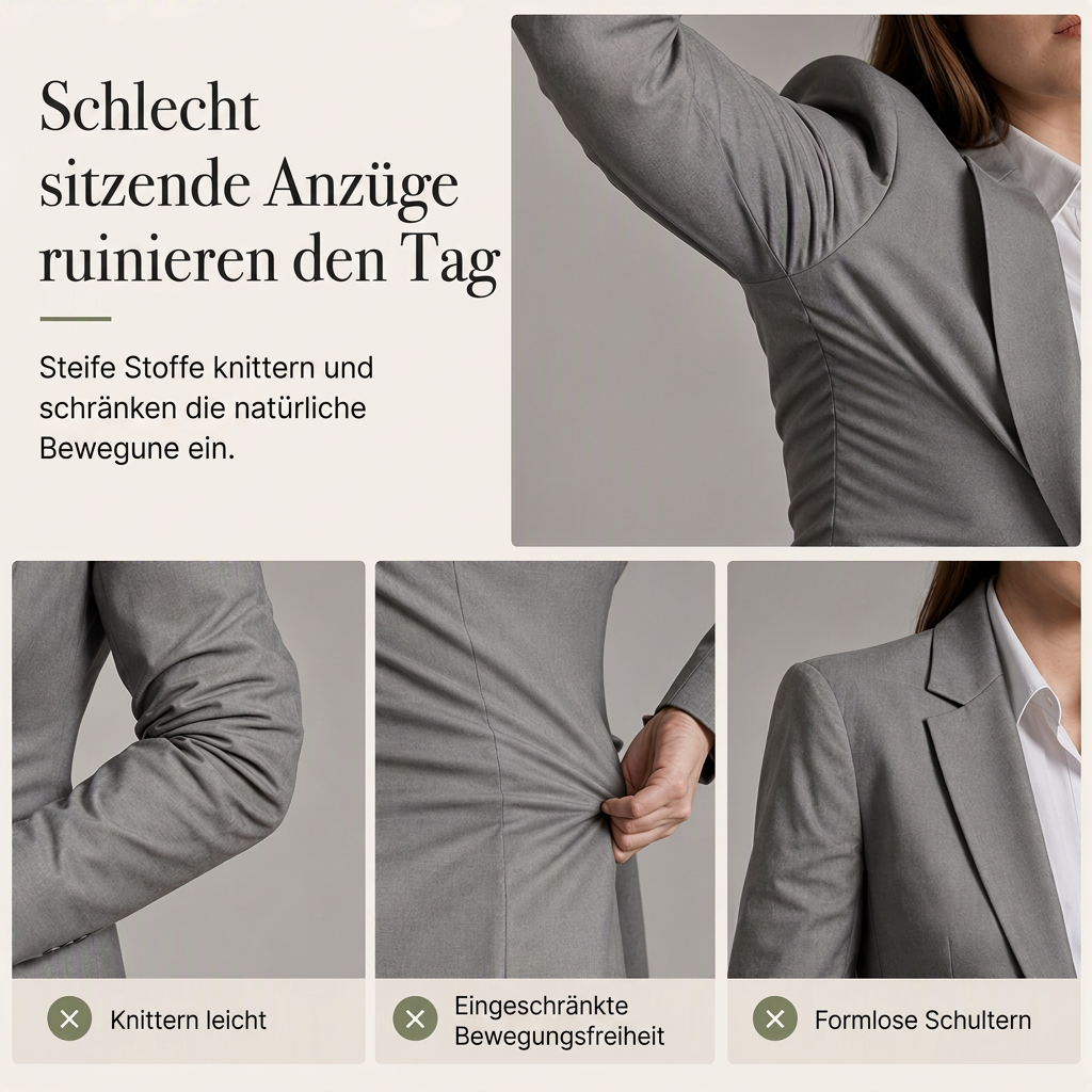 🔥 50% RABATT + GRATIS VERSAND 🚚 Eleganter 2-teiliger Anzug – taillierter Blazer & weite Hose