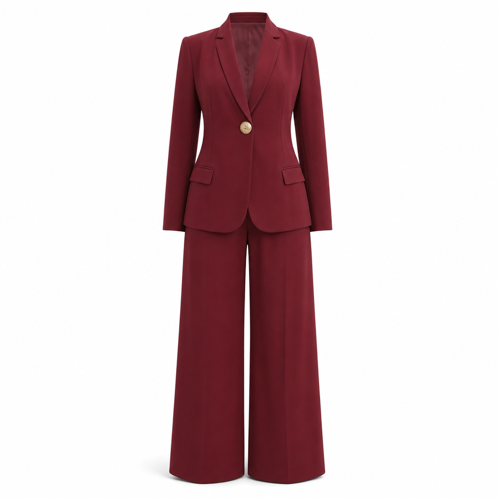 🔥 50% RABATT + GRATIS VERSAND 🚚 Eleganter 2-teiliger Anzug – taillierter Blazer & weite Hose