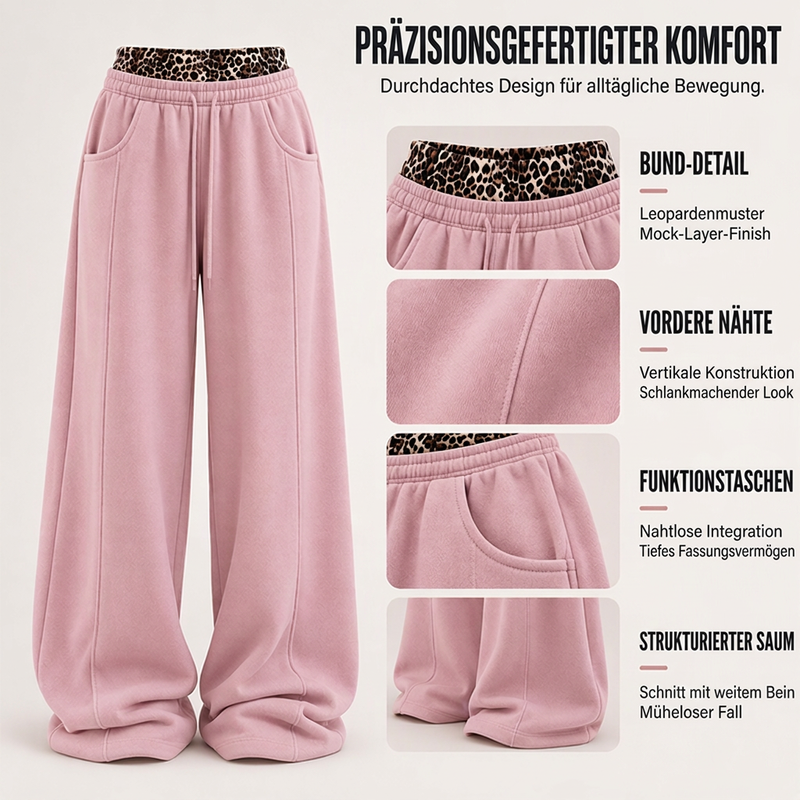 🔥Beliebtes Produkt ！✨✨Neu Eingetroffen! Freizeit-Jogginghose für Damen mit Leopardenmuster-Patchwork