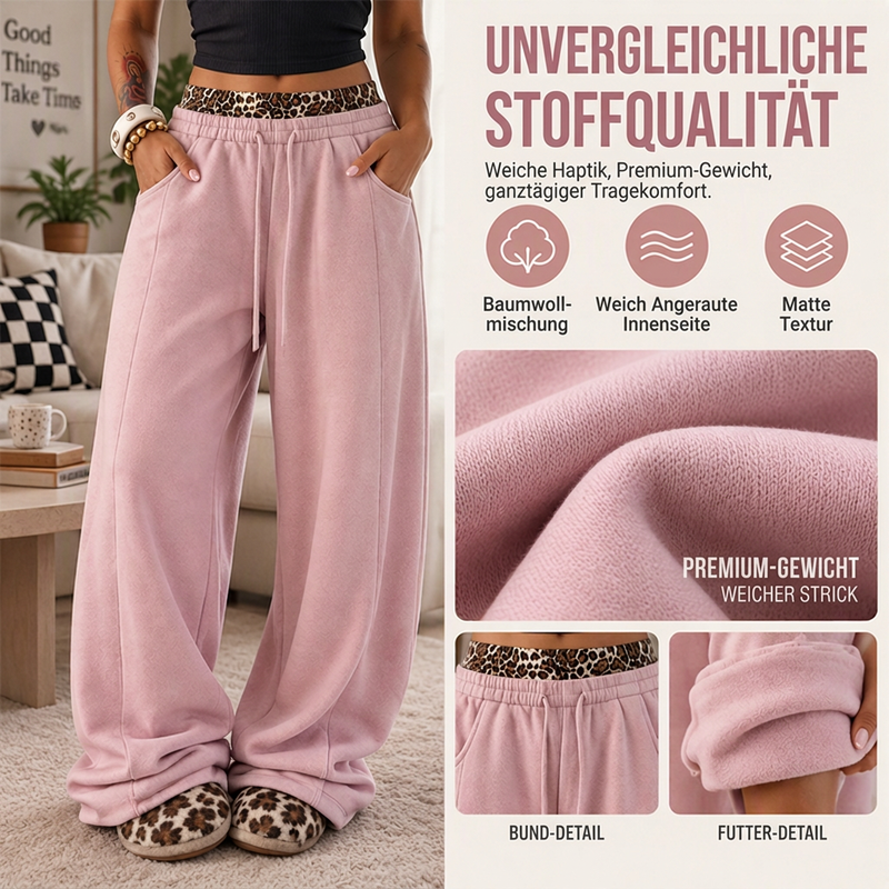🔥Beliebtes Produkt ！✨✨Neu Eingetroffen! Freizeit-Jogginghose für Damen mit Leopardenmuster-Patchwork