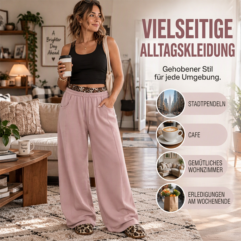 🔥Beliebtes Produkt ！✨✨Neu Eingetroffen! Freizeit-Jogginghose für Damen mit Leopardenmuster-Patchwork