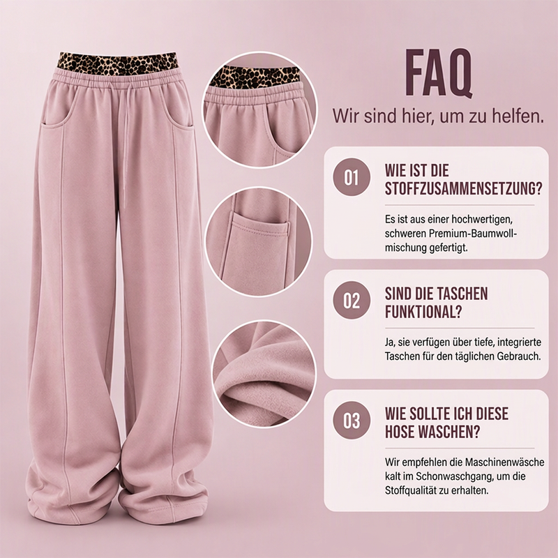 🔥Beliebtes Produkt ！✨✨Neu Eingetroffen! Freizeit-Jogginghose für Damen mit Leopardenmuster-Patchwork
