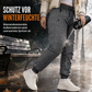 Unisex-Jogginghose mit lockerem Schnitt und Sherpa-Fleecefutter, warme Winter-Freizeithose mit Reißverschlusstaschen