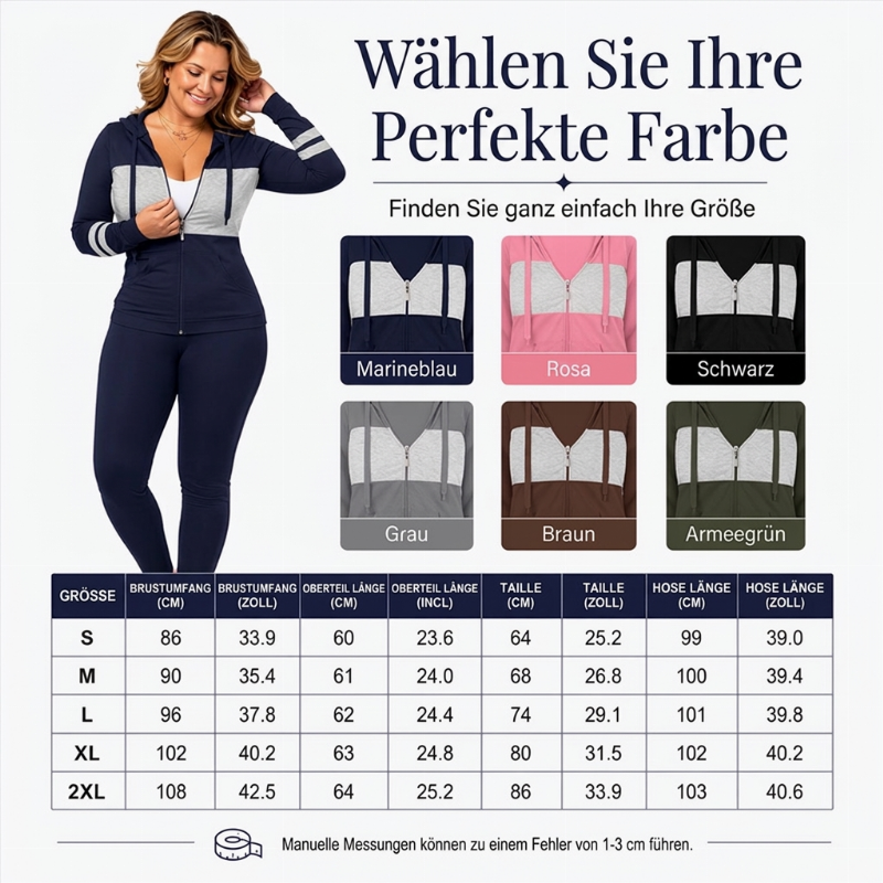 🔥 50% RABATT 🧥 2-teiliges Damen-Set – Kapuzen-Sweatshirt & Hose