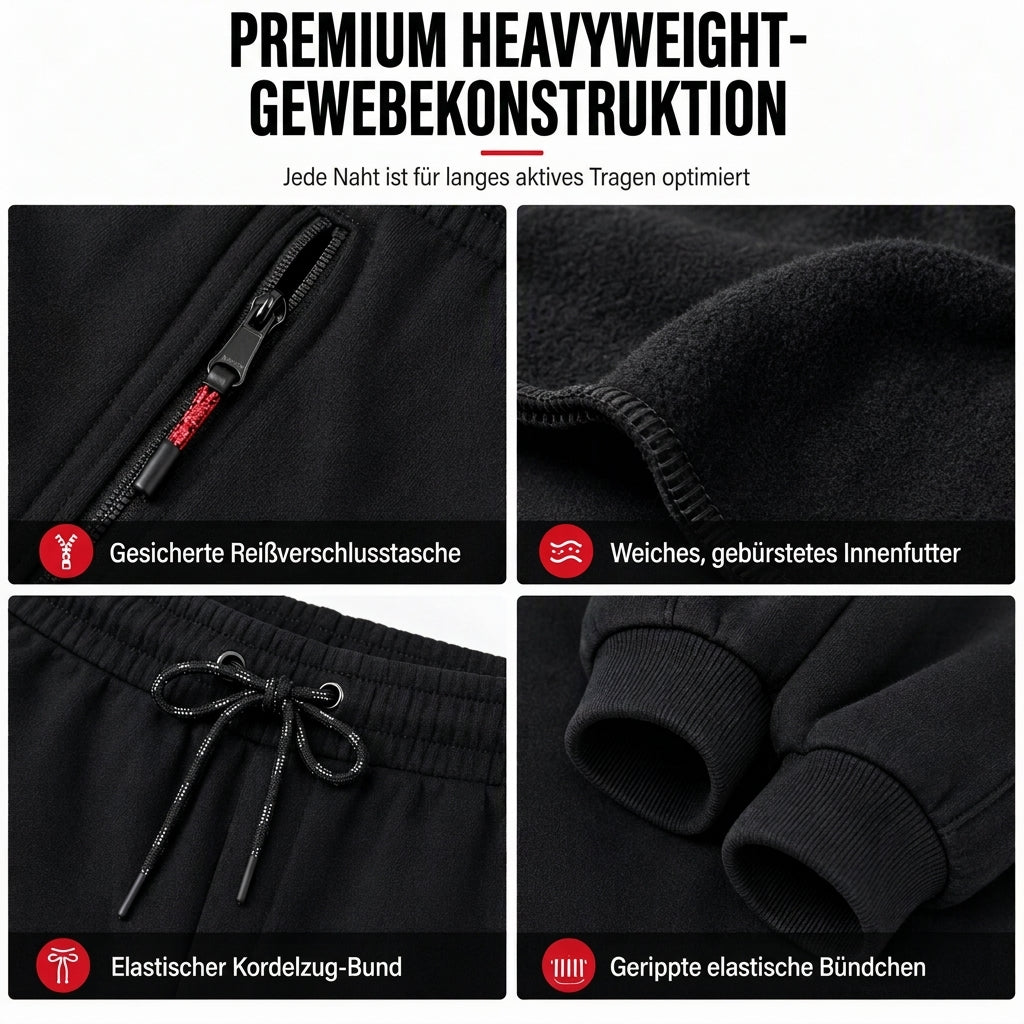 Damen Winter-Jogginghose mit Fleecefutter und Reißverschlusstaschen