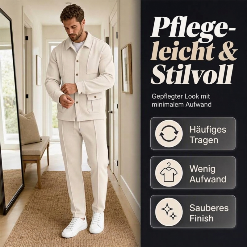 📢🎉50%Rabatt!!!🛍️✨Herren-Set aus Waffelstrick-Cardigan-Jacke und Hose