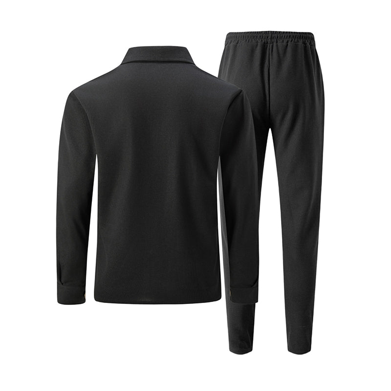 📢🎉50%Rabatt!!!🛍️✨Herren-Set aus Waffelstrick-Cardigan-Jacke und Hose