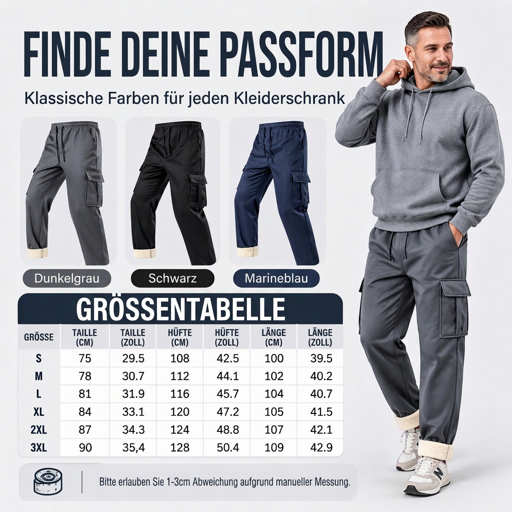 📢📢50%Rabatt!!!🎉✨Herren warme Cargohosen mit Plüschfutter