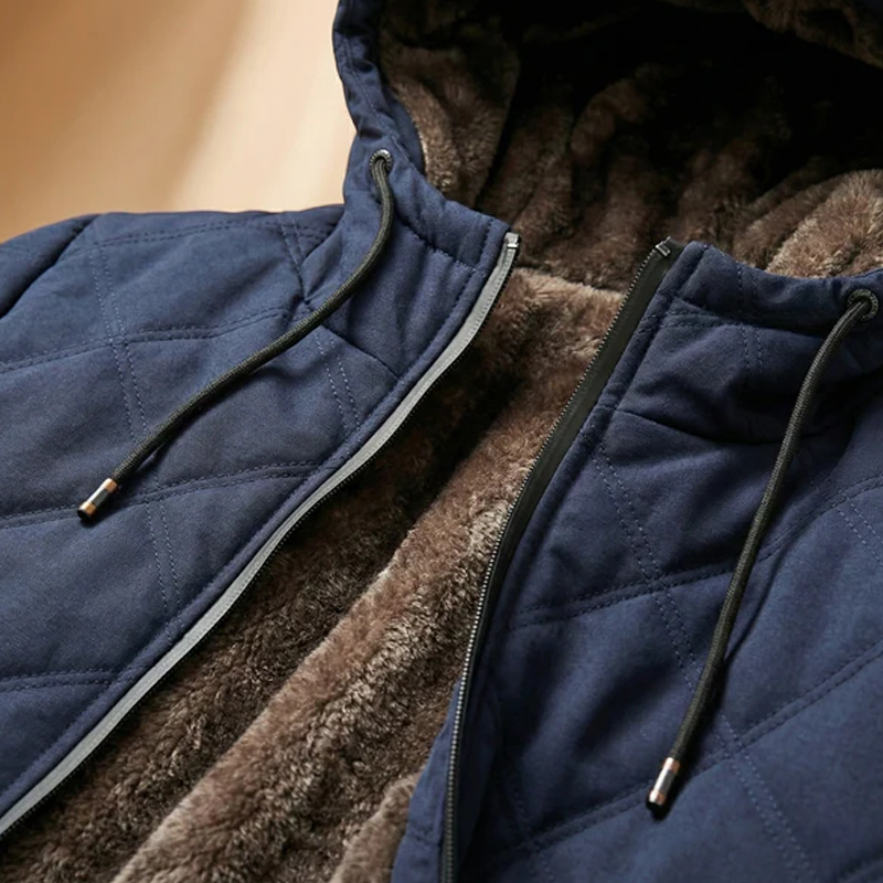🔥Beliebtes Produkt ！✨Winterjacke für Herren mit Kapuze und Plüschfutter
