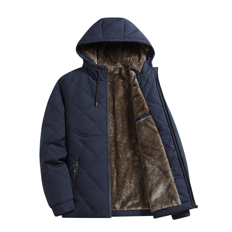 🔥Beliebtes Produkt ！✨Winterjacke für Herren mit Kapuze und Plüschfutter